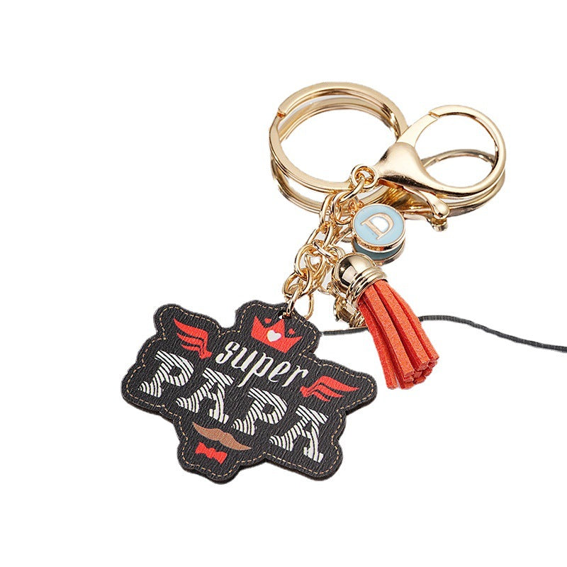 Mayor al por mayor del Día del Padre de la Tassel Keychain